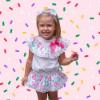 Picture of Rochy Baby Girls Doughnuts Collection Jampant Set - Fuchsia Green