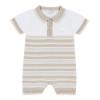Picture of Blues Baby Knitted Romper with Polo Collar - Beige