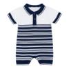 Picture of Blues Baby Knitted Romper with Polo Collar - Navy Blue