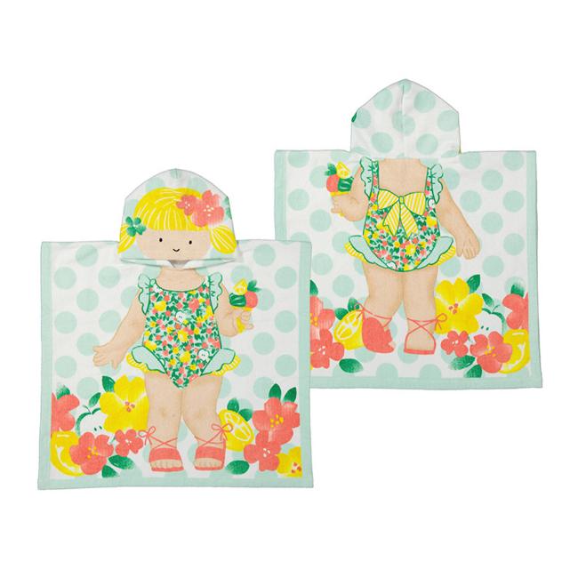 Picture of Mayoral Newborn Girls Citrus Hooded Towel - Mint Lemon