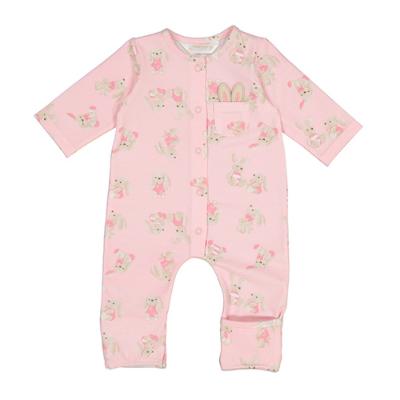 Picture of Mayoral Newborn Girls Bunny Babygrow - Pink