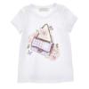 Picture of Monnalisa Girls Handbag T-shirt - White Lilac