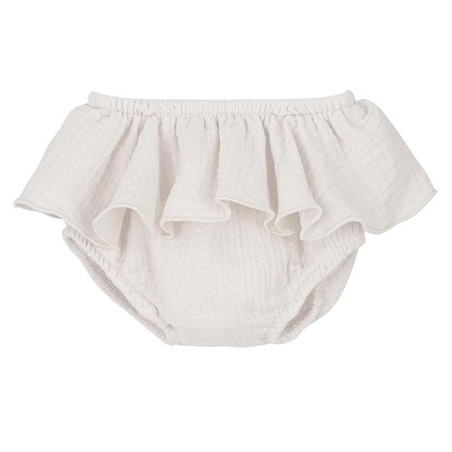 Picture of Calamaro Baby Summer Altea Cheesecloth Skirted Jampants - Cream 