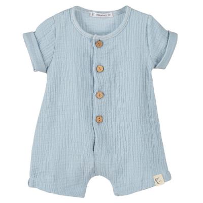 Picture of Calamaro Baby Summer Altea Cheesecloth  Romper - Pale Blue