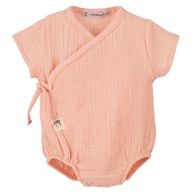 Picture of Calamaro Baby Summer Altea Cheesecloth  Romper - Pink