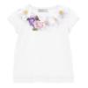 Picture of Monnalisa Girls Rapunzel Flower T-shirt - Ivory