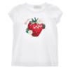 Picture of Monnalisa Girls Strawberry T-shirt - White