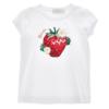 Picture of Monnalisa Girls Strawberry T-shirt - White