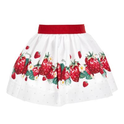 Picture of Monnalisa Girls Strawberry Skirt - White Red