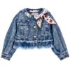 Picture of Monnalisa Girls Strawberry Denim Jacket - Blue