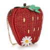 Picture of Monnalisa Girls Straw Strawberry Bag - Red