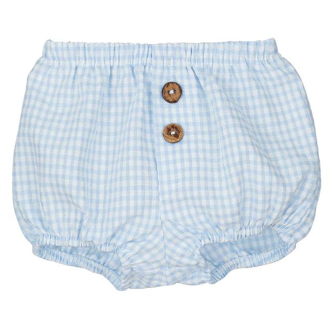 Picture of Calamaro Baby Summer Niza Gingham Cotton Jampants - Pale Blue