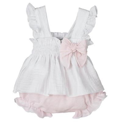 Picture of Calamaro Baby Summer Melisa Jampant Set - White Pink