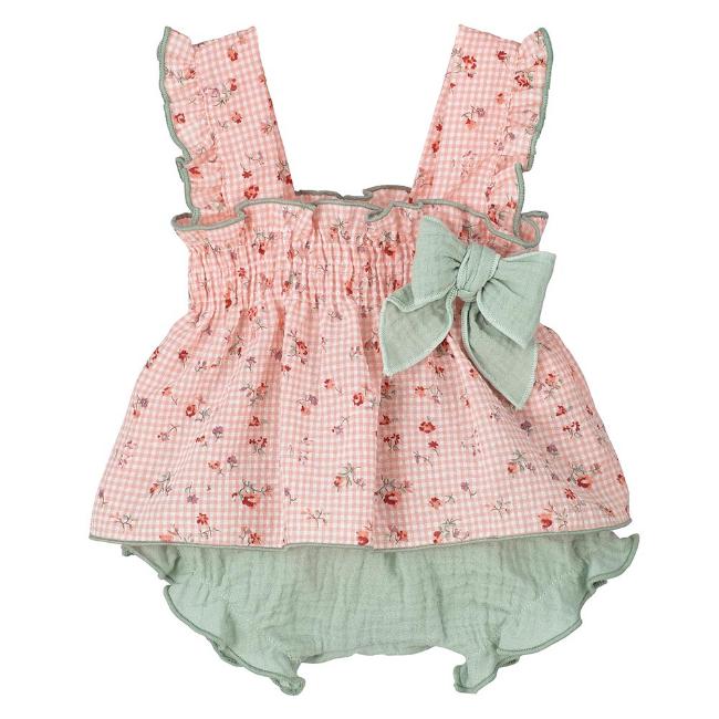 Picture of Calamaro Baby Summer Oregano Jampant Set - Pink Mint