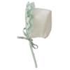 Picture of Calamaro Baby Summer Hinojo Frilled Bonnet - Ivory Mint