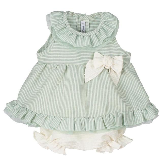 Picture of Calamaro Baby Summer Hinojo Jampant Set - Ivory Mint