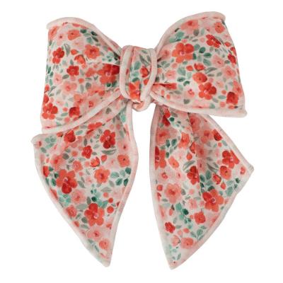 Picture of Calamaro Baby Summer Prunela Bow Hairclip - Mint Floral