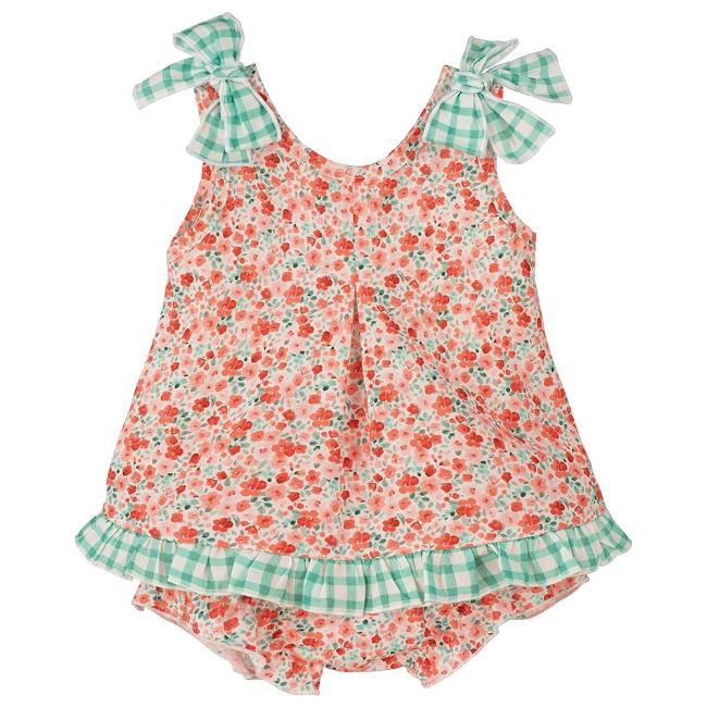 Picture of Calamaro Baby Summer Prunela Jampant Set - Mint Floral