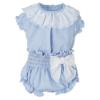 Picture of Calamaro Baby Summer Anis Large Bow Jampant Set - Pale Blue