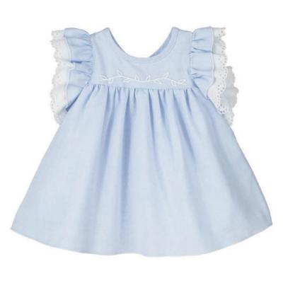 Picture of Calamaro Baby Summer Anis Lace Ruffle Sleeve Dress - Pale Blue