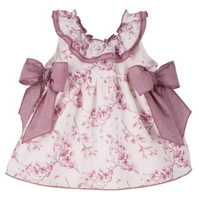 Picture of Calamaro Baby Summer Ginseng Ruffle Collar Dress - Purple