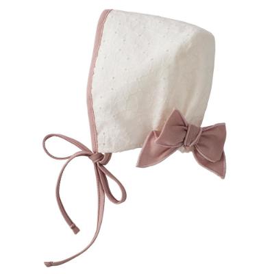 Picture of Calamaro Baby Summer Aliria Frilled Lace Bonnet - White Pink