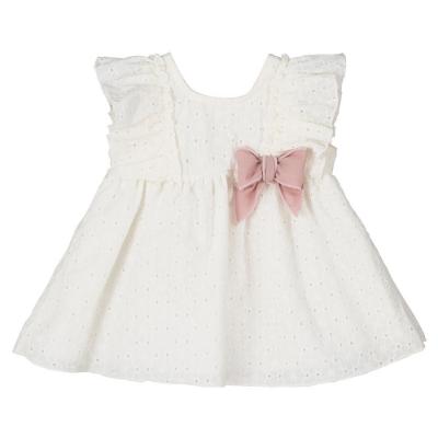 Picture of Calamaro Baby Summer Aliria Lace Dress With Bows - White Pink