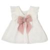 Picture of Calamaro Baby Summer Aliria Lace Dress With Bows - White Pink