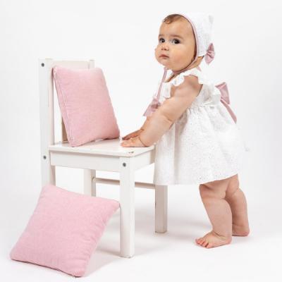 Picture of Calamaro Baby Summer Aliria Lace Jampants Set With Bow - White Pink