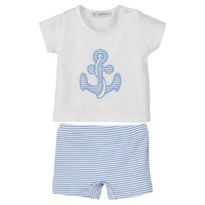 Picture of Calamaro Baby Summer Ancla Anchor Swim Set - White Blue