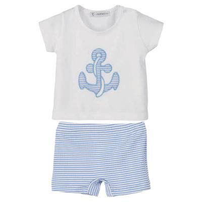 Picture of Calamaro Baby Summer Ancla Anchor Swim Set - White Blue