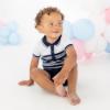 Picture of Blues Baby Knitted Polo Shirt & Short Set - Navy