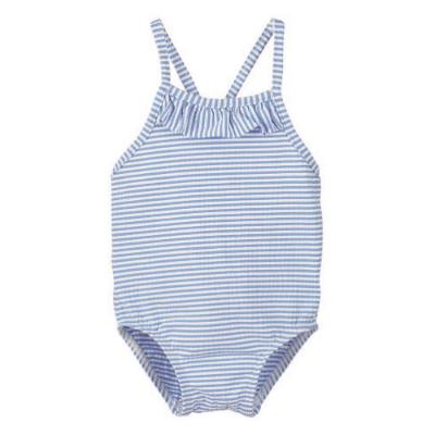 Picture of Calamaro Baby Summer Marinero Stripe Swimsuit- Pale Blue 