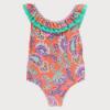 Picture of Sardon Mexico Girls Ruffle Swimsuit - Coral