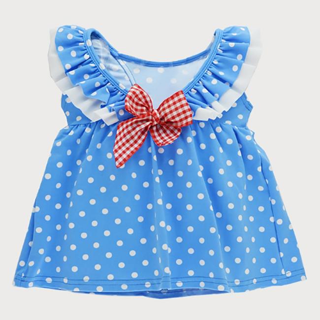 Picture of Sardon Topitos Girls Ruffle Sun Dress - Blue Polka