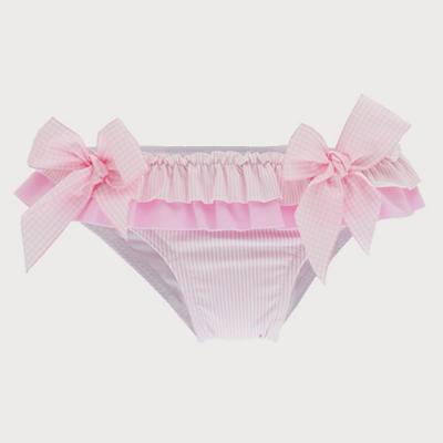 Picture of Sardon Rayas Girls Fine Stripe Ruffle Swim Bottoms - Pink 
