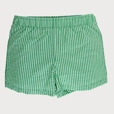 Picture of Sardon Kashmir Boys Fine Stripe Swim Shorts - Green