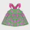 Picture of Sardon Kashmir Girls Ruffle Sun Dress - Green Fuschia