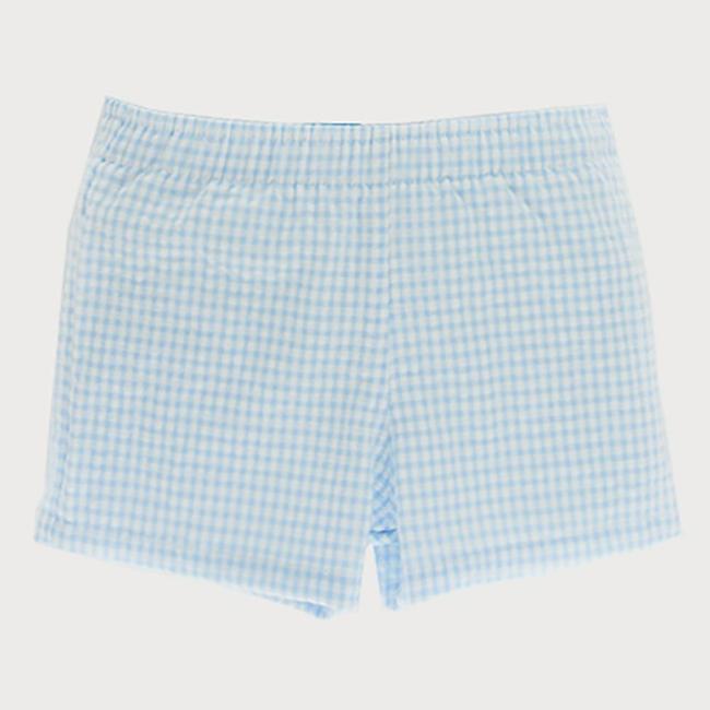 Picture of Sardon Vichy Boys Gingham Swim Shorts - Pale Blue