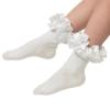 Picture of Caramelo Kids Girls Satin Ribbon Ankle Socks - Ivory 