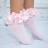Picture of Caramelo Kids Girls Satin Ribbon Ankle Socks - Pink