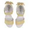 Picture of Caramelo Kids Girls Double Bow Polka Dot Sandal - Lemon