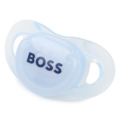 Picture of BOSS Baby Boys Logo Dummy In Gift Box - Blue
