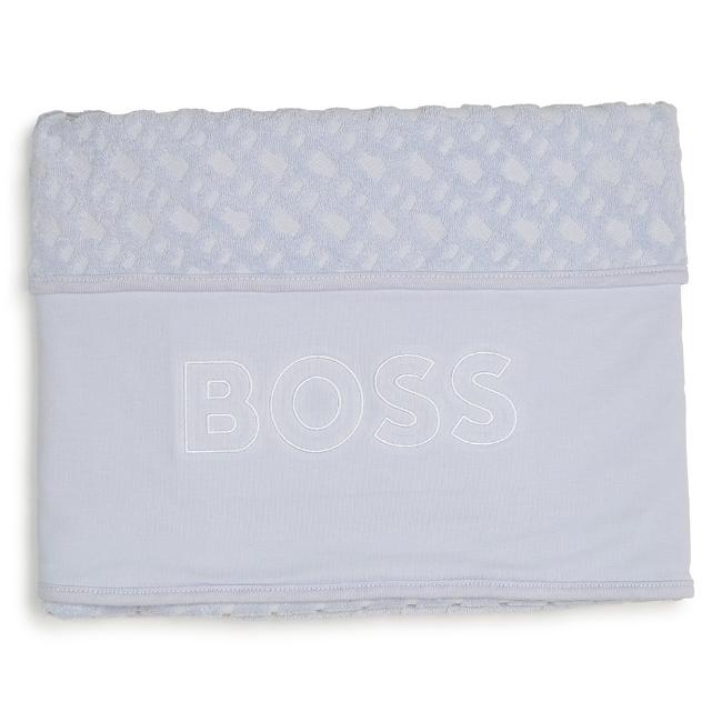 Picture of BOSS Baby Boys Terry Towelling Logo Blanket - Blue