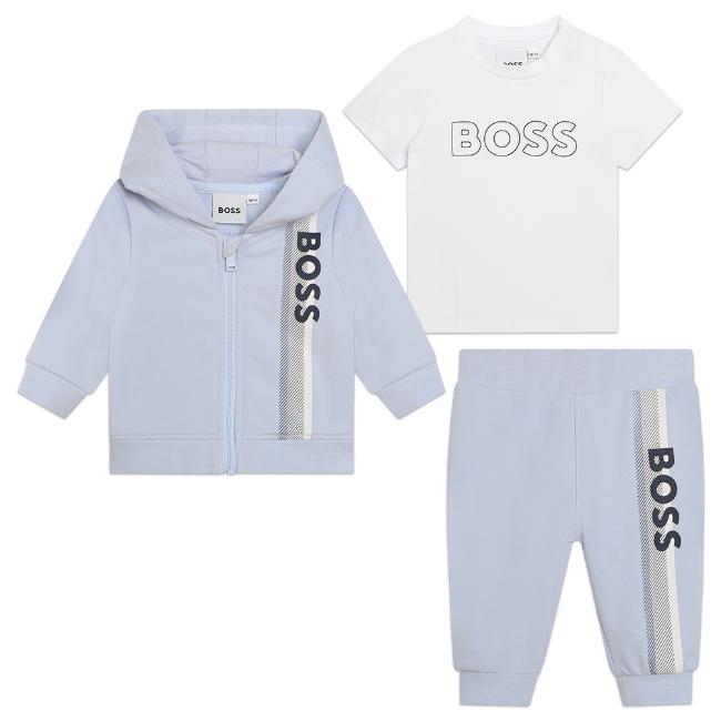 Picture of BOSS Baby Boys 3 Piece Tracksuit Set - Pale Blue