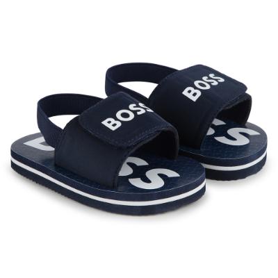 Picture of BOSS Boys Logo Sandals - Navy Blue