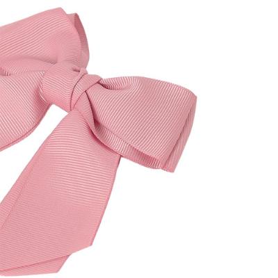 Picture of Abel & Lula Girls Grosgrain Bow With Tails Hair Clip - Blush Pink