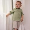 Picture of Abel & Lula Baby Boys Shirt Shorts Set x 2 - Green -Beige