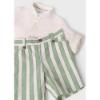 Picture of Abel & Lula Baby Boys Shirt Shorts Set x 2 - Beige Green 
