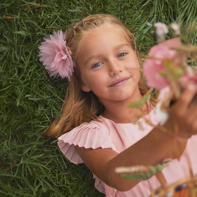 Picture of Abel & Lula Girls Flower Hair Clip - Pink